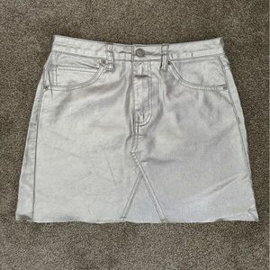 Forever 21 silver miniskirt
